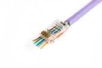 RJ45 Modular plug (8P8C) pass-through, CAT 6, unshielded, AWG 26-24, 100 pieces - Slika 4