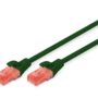 CAT 6 U-UTP patch cord, Cu, LSZH AWG 26/7, length 0.25 m, color green