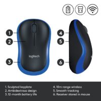 Mouse LOGITECH M185 Wireless Blue - Slika 10
