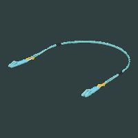 Ubiquiti UOC-2 Networks UniFi ODN 2m fibre optic cable LC OM3 Aqua colour