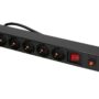 Extralink 19\" 1U 7 SOCKET EU TYPE POWER PDU WITH SWITCH PDU 7-EU Power bar