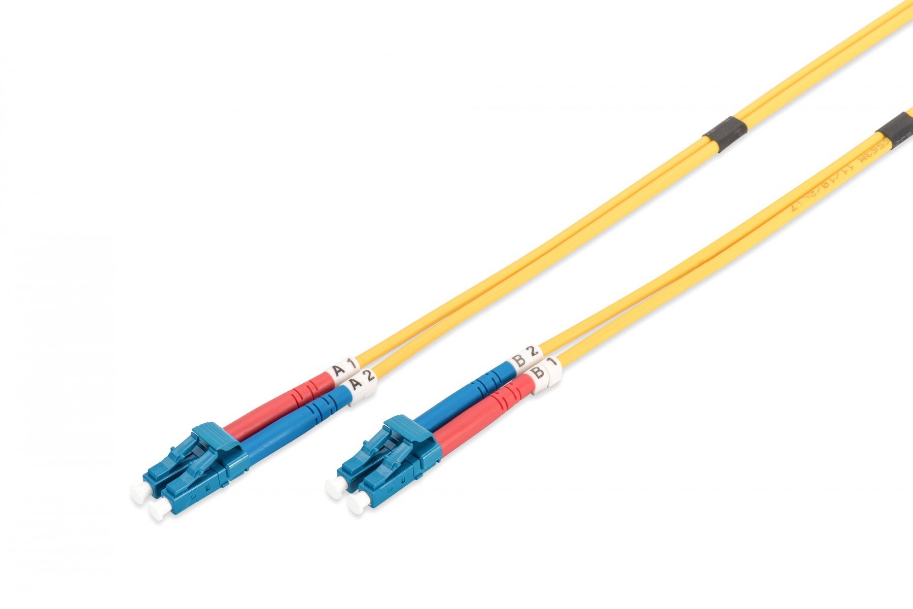 FO patch cord, duplex, LC to LC SM OS2 09/125 µ, 1 m