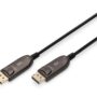 DisplayPort AOC hybrid-fiber connection cable M/M, 20m, UHD 8K@60Hz, gold, bl