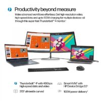 HP Series 7 Pro 37.5 inch WQHD+ Thunderbolt 4 Monitor - 738pu computer monitor 37.5" 3840 x 1600 pixels UltraWide Quad HD+ Black - Slika 7