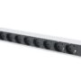 1U Aluminum PDU, rackmountable, 8x safety outlet 16A, 4000W, 250VAC 50/60Hz,