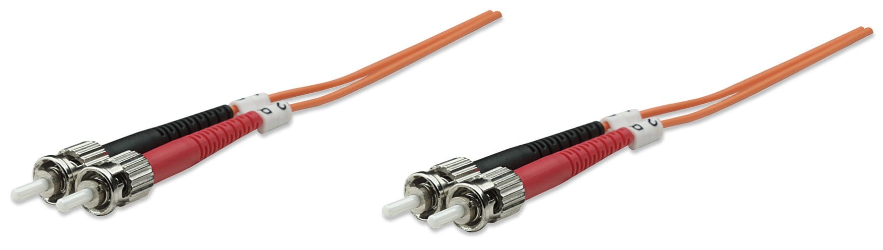 Fibre Optic Patch Cable – OM1 – ST/ST – 2m – Orange – Duplex – Multimode – 62.5/125 µm – LSZH – Fiber – Lifetime Warranty – Polybag – 2 m – OM1 – ST – ST – Male