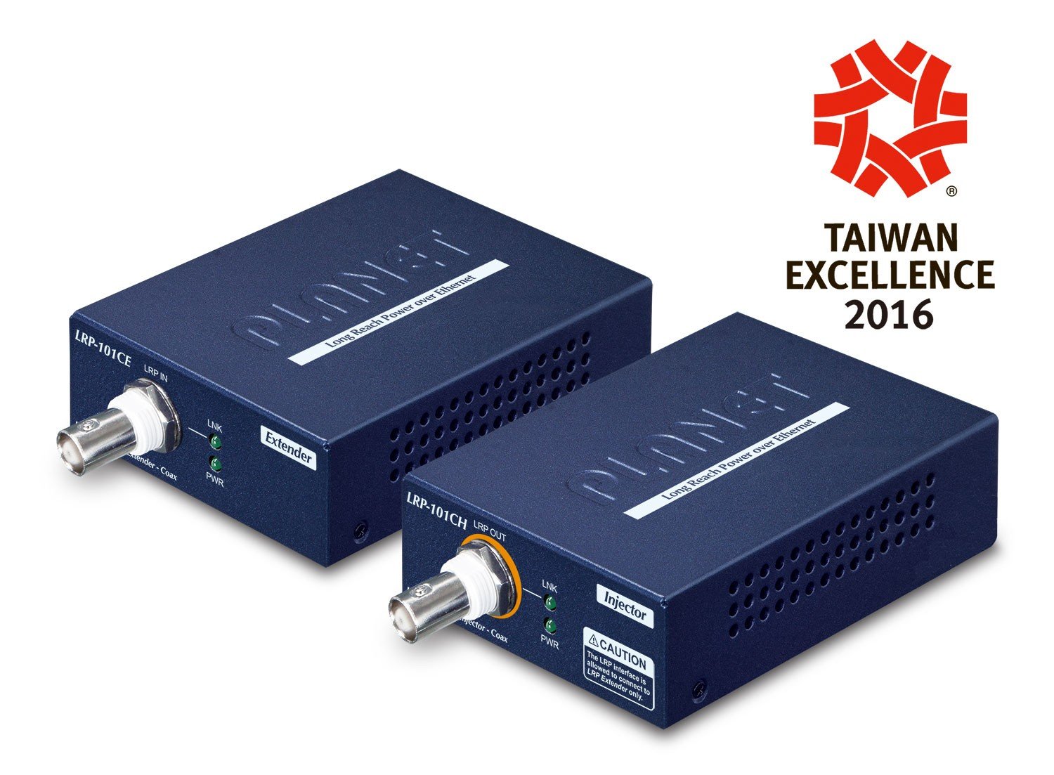Planet LRP-101C-KIT 1-Port Long Reach POE over Coax Extender Kit (LRP-101CH+LRP-101CE), -20 to 70 Degree C, up to 1KM