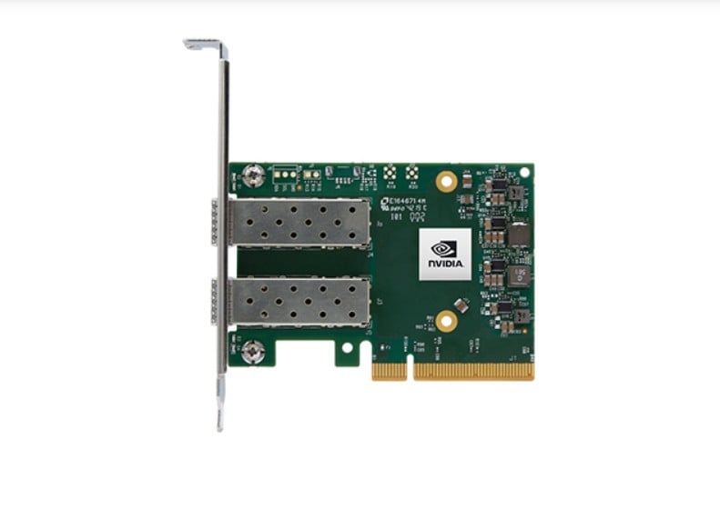 MCX631102AN-ADAT ConnectX-6 Lx EN adapter card, 25GbE, Dual-port SFP28, PCIe 4.0 x8, No C rypto, Tall Bracket