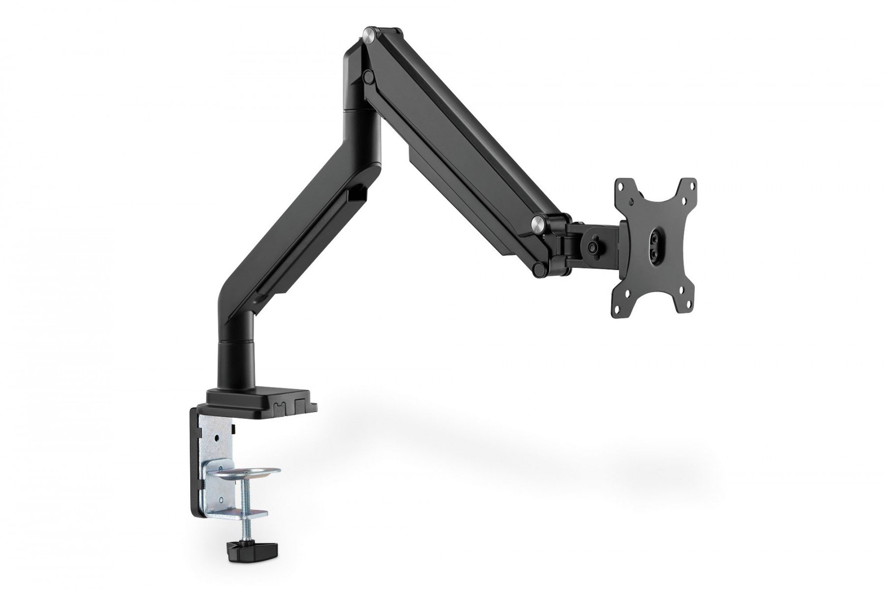 Single Gas Spring Monitor Clamp Mount 15-32″, 9 kg (max.), black