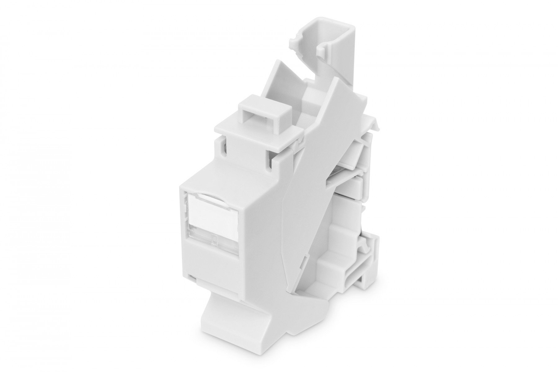 DIN-Rail Adapter for 1x Keystone Module, IP20 labeling field, dust cover, suit. for DN-93617