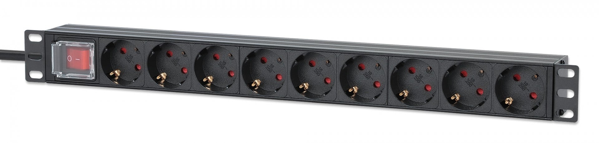 Intellinet 9-Outlet Power Strip with 2m Cable and Switch