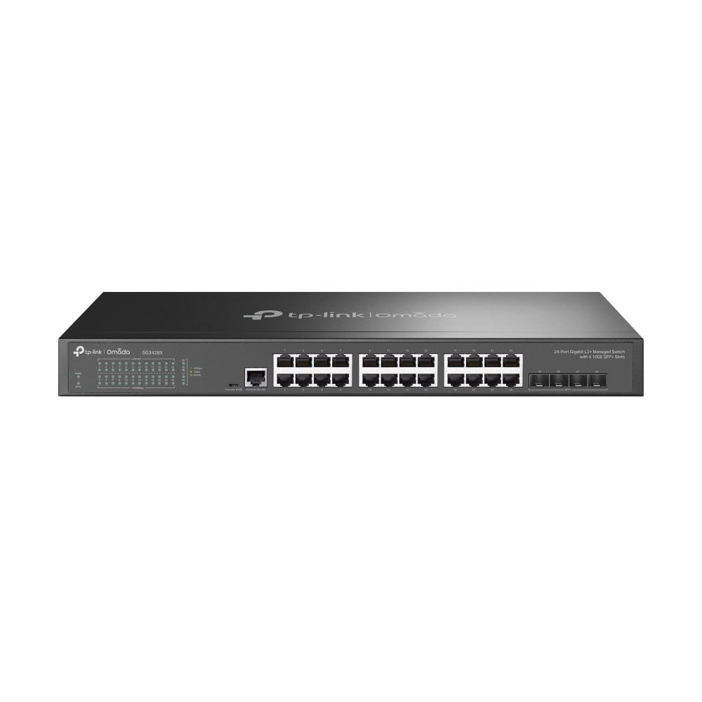 TP-Link SG3428X (TL-SG3428X) JetStream™ 24-Port Gigabit L2+ Managed Switch with 4 10GE SFP+ Slots