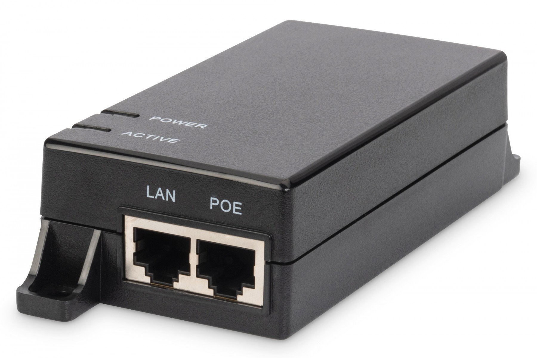 Gigabit Ethernet PoE Injector, 802.3af Power Pins:4/5(+),7/8(-), 15.4W