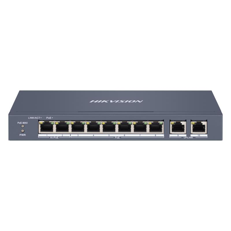 Hikvision DS-3E1310HP-EI 8 Port Fast Ethernet Smart POE Switch