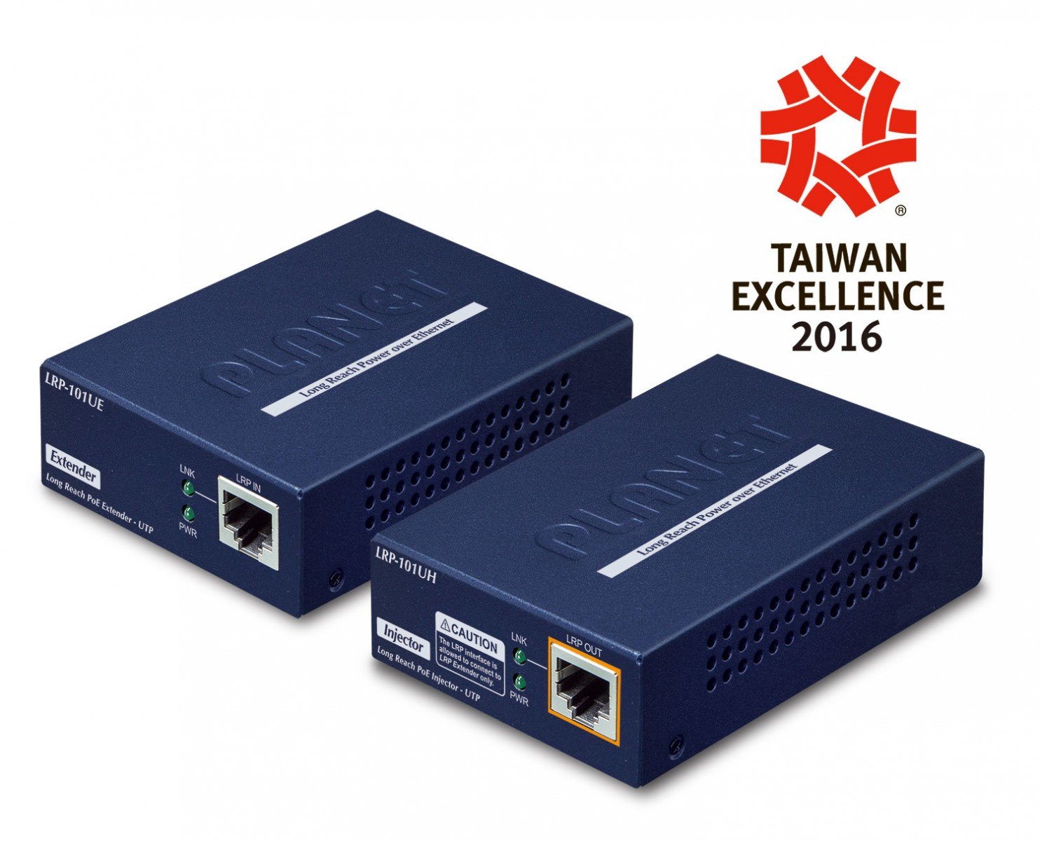 Planet LRP-101U-KIT 1-Port Long Reach POE over UTP Extender Kit (LRP-101UH+LRP-101UE), -20 to 70 Degree C, up to 500 meter