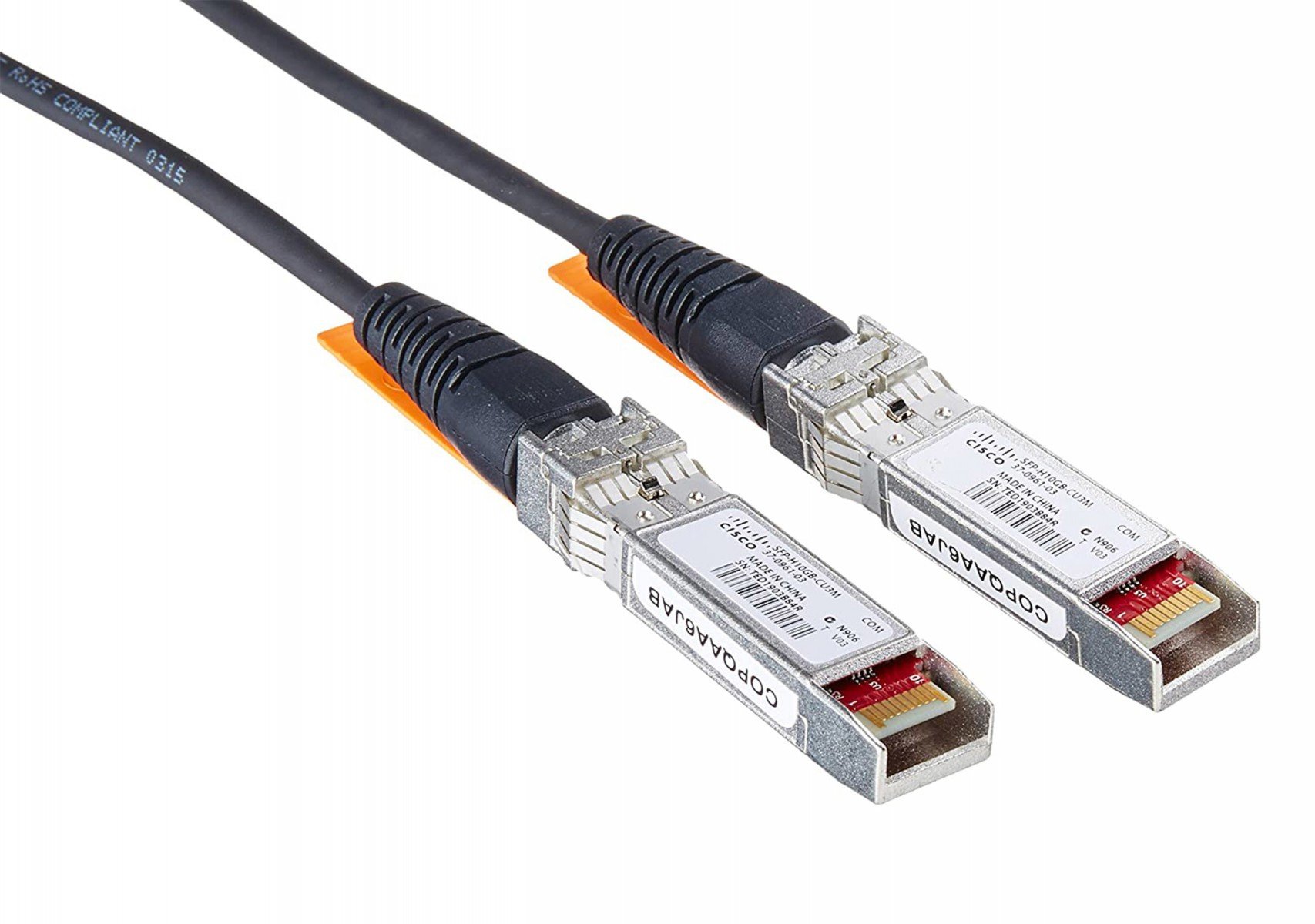 Cisco 10GBASE-CU SFP+ Cable 3 Meter networking cable Black 3 m