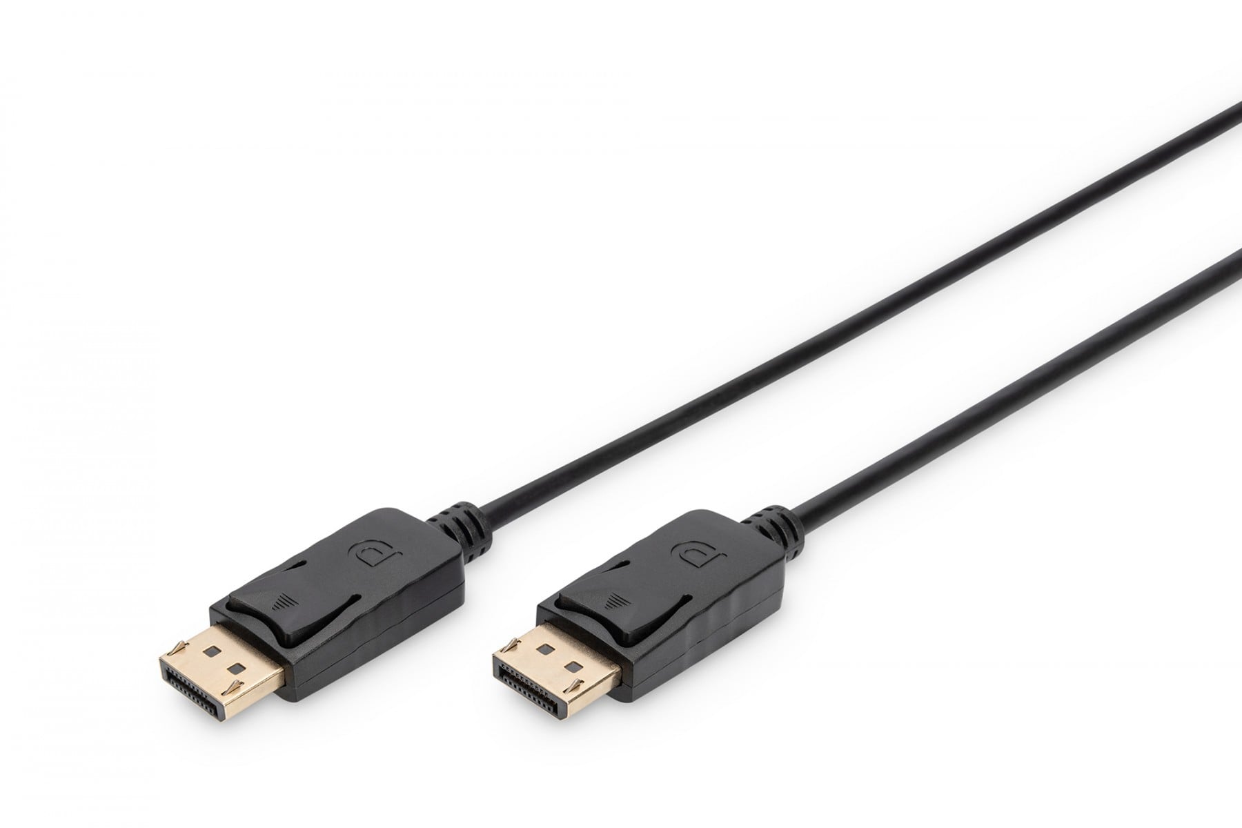 DisplayPort connection cable, DP M/M, 2.0m, w/interlock, DP, Ultra HD 4K, bl