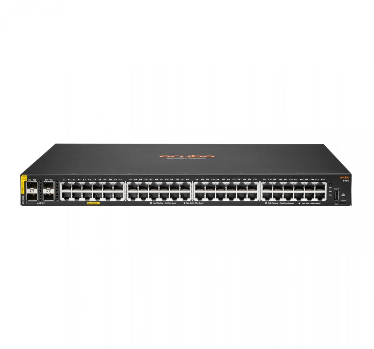 HPE Aruba 6000 Managed 48G 4SFP PoE+ 370W Switch