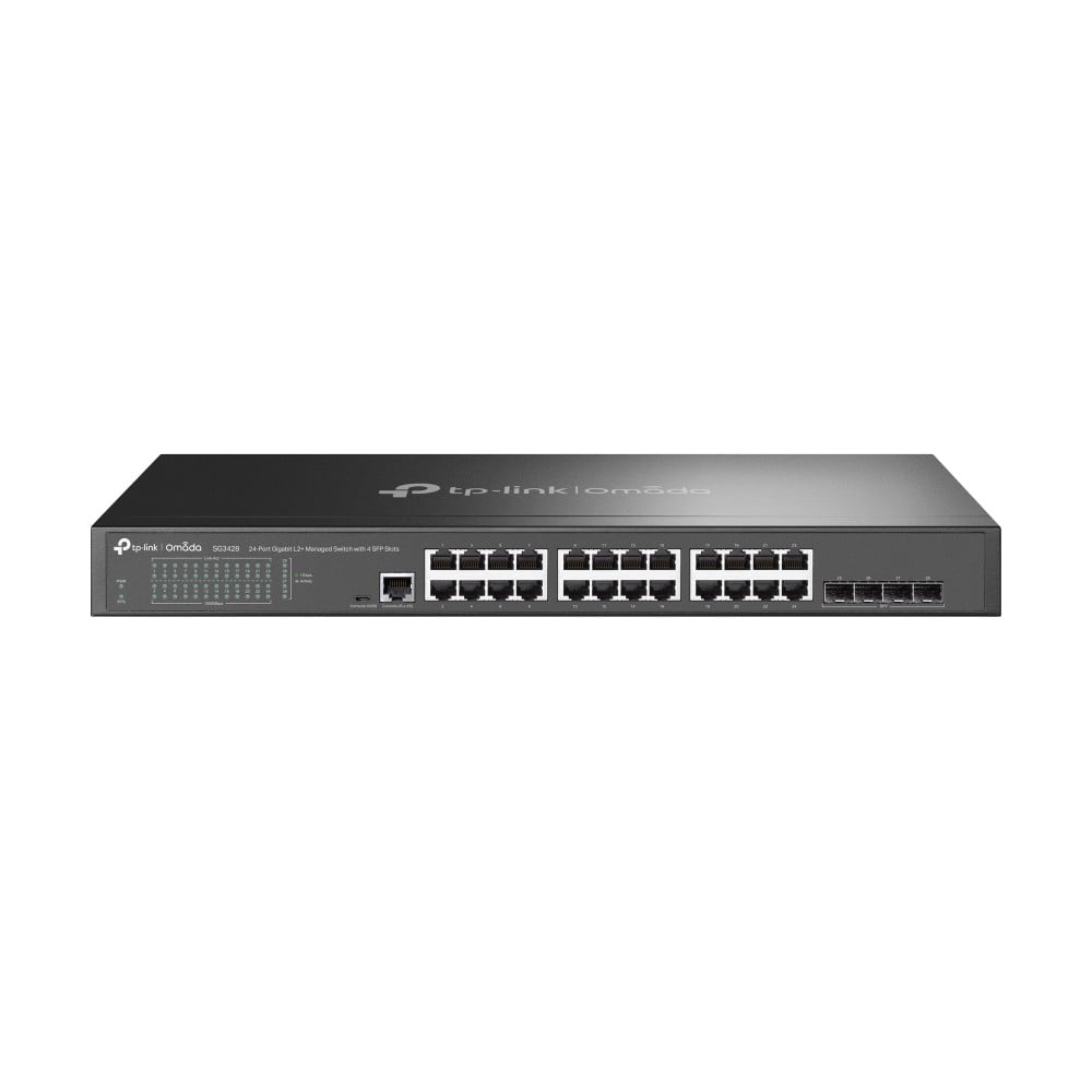 TP-Link SG3428 (TL-SG3428) JetStream™ 24-Port Gigabit L2+ Managed Switch with 4 SFP Slots