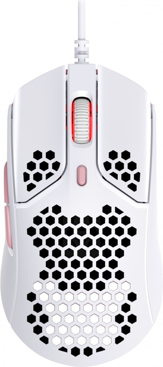 HyperX Pulsefire Haste – corded gaming mouse USB – Pixart PAW 3335 16000 DPI 59g white-pink