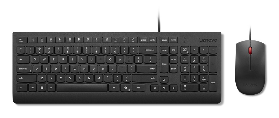 LENOVO Essential Wired Keyboard and Mouse Combo AI US English with Euro symbol 103P w/copilot button