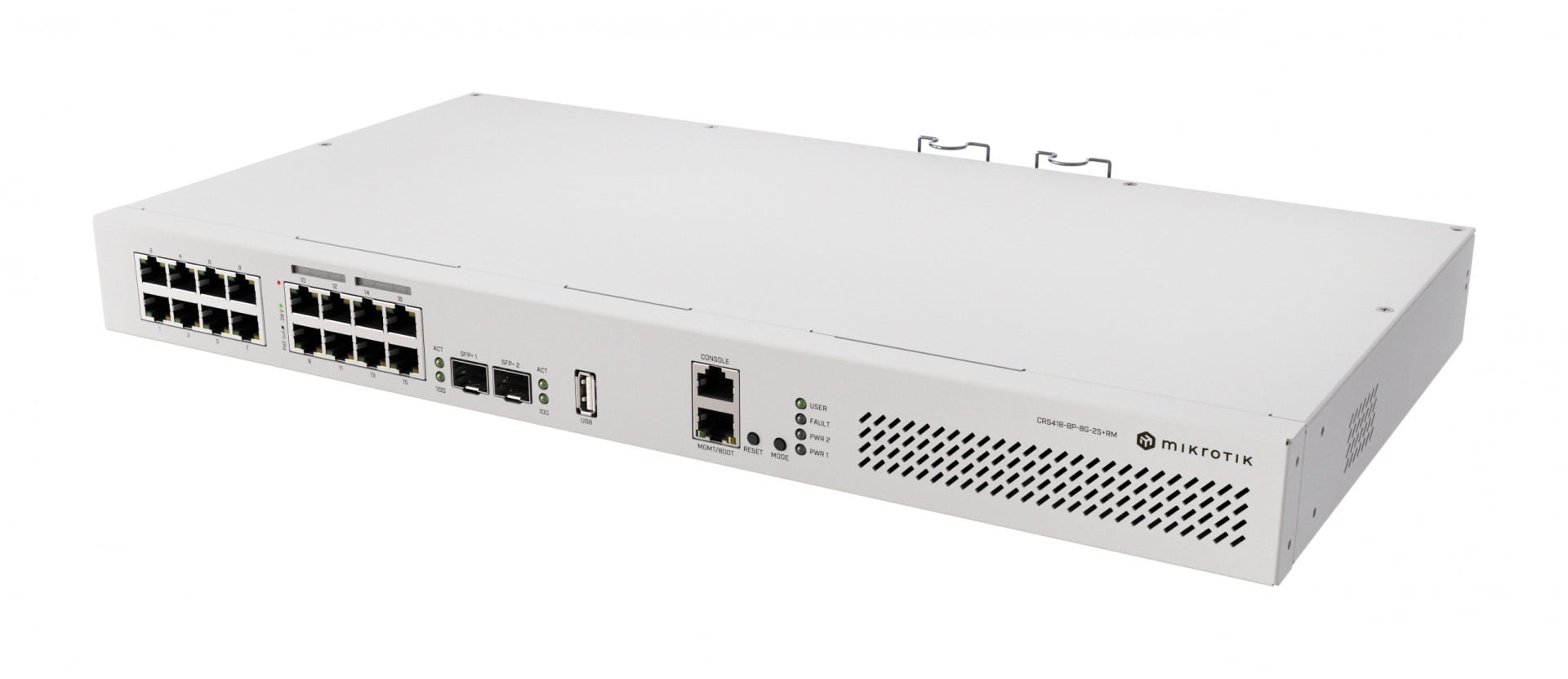 Cloud Router Switch 418-8P-8G-2S+RM with RouterOS L5, rackmount case