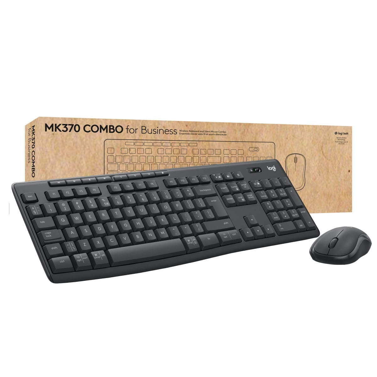 Logitech MK370 Combo for Business- Bluetooth LE – QWERTY – International USA – graphite