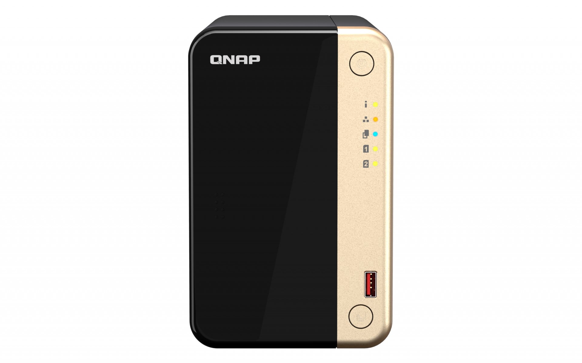 QNAP TS-264-8G NAS Tower, 2 disk bays, Intel Celeron N5105/N5095 4-core/4-thread processor