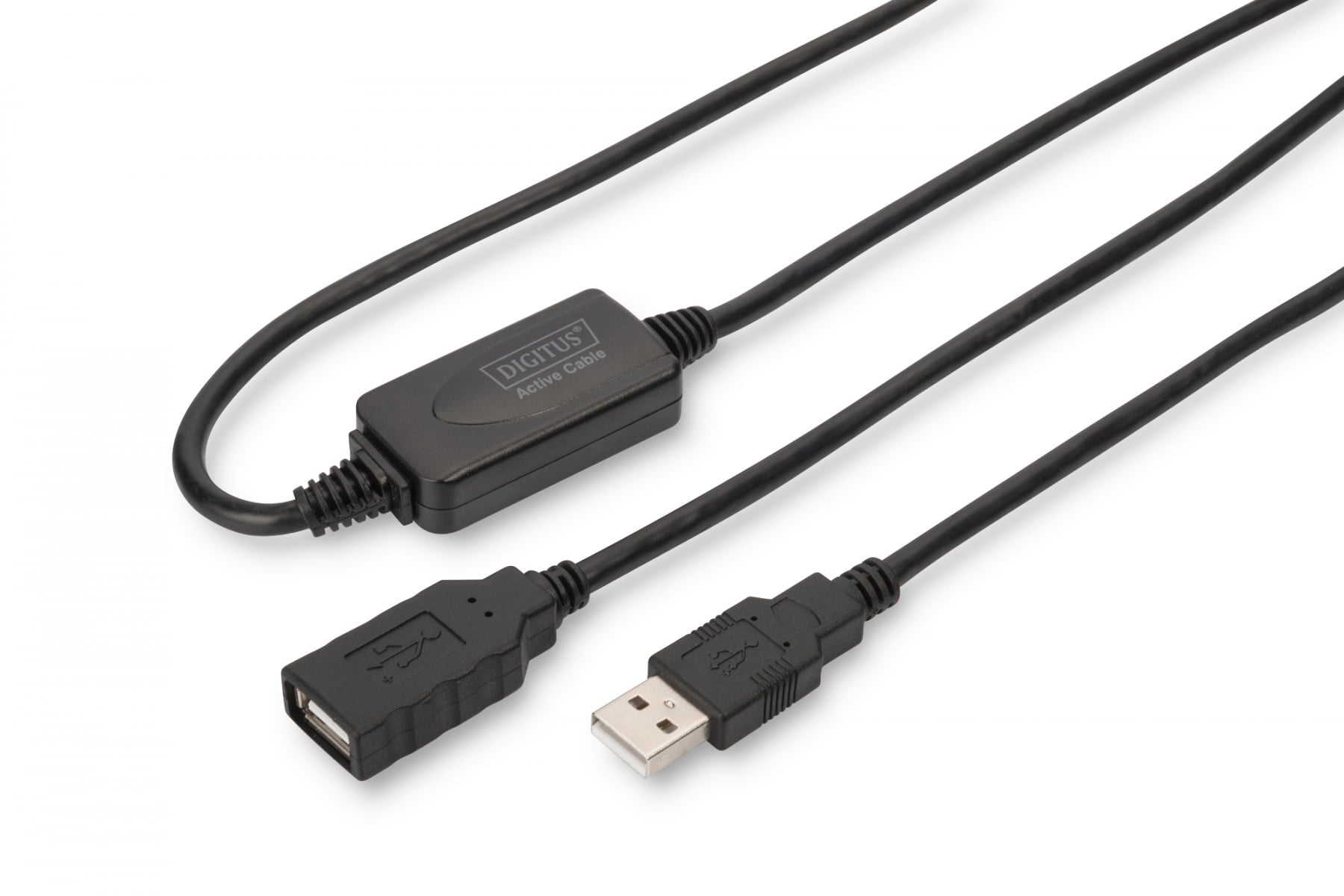 USB 2.0 Repeater Cable USB A male / A female, Length 15m