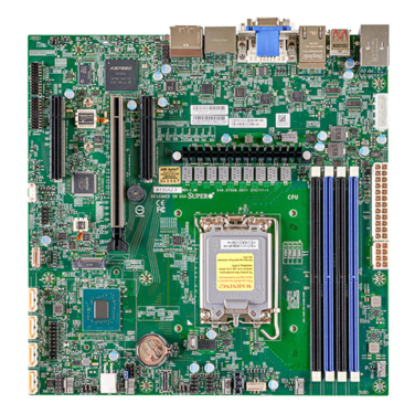 Supermicro MBD-X13SAZ-Q-B Motherboard for Intel Core 12th Gen, Q670E, with SATA, 2×2.5GbE, M.2 Slots – Bulk Packaging