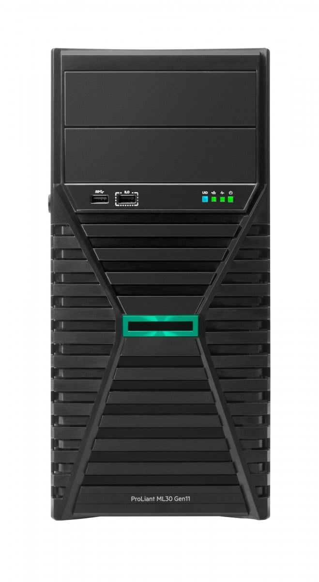 HPE ProLiant ML30 Gen11 6325P 3.5GHz 4c 1P 1x32GB-U 8SFF NS204i-u MR408i-p 1x800W PS EU Server