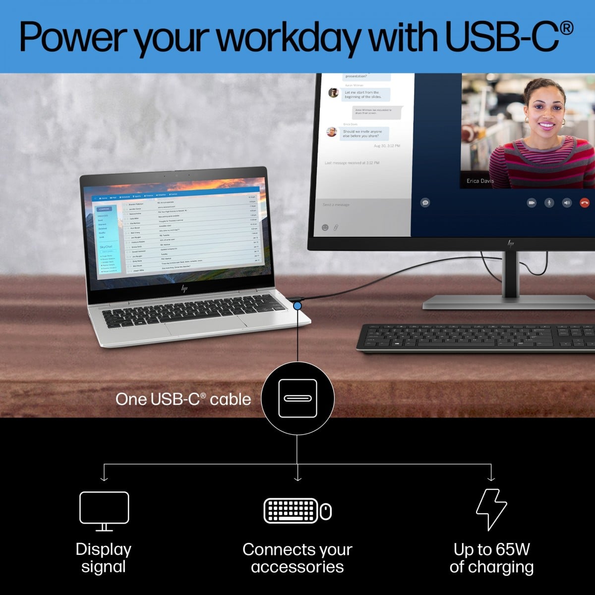 HP E-Series E27k G5 68,6 cm (27 Zoll) 3840 x 2160 Pixel 4K U - Slika 8