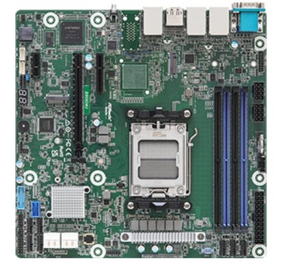 ASRock B650D4U, 1xSKT AM5, AMD Ryzen 7000, B650E, 4xDIMM, SATA, 2xM.2, 2x1GbE, IPMI