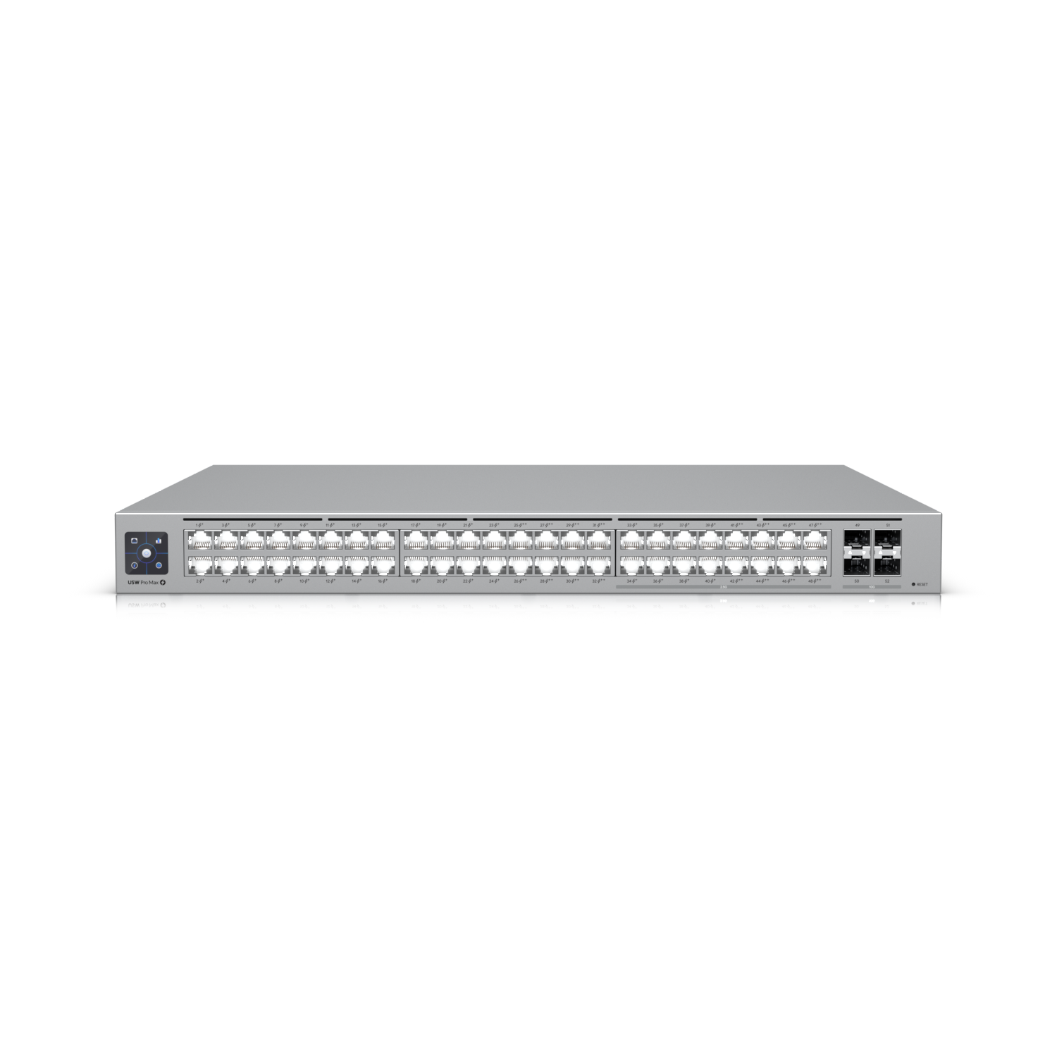 Ubiquiti USW-Pro-Max-48-PoE UniFi 48 port multi-gigabit PoE++ switch, with layer3 features and etherlighting