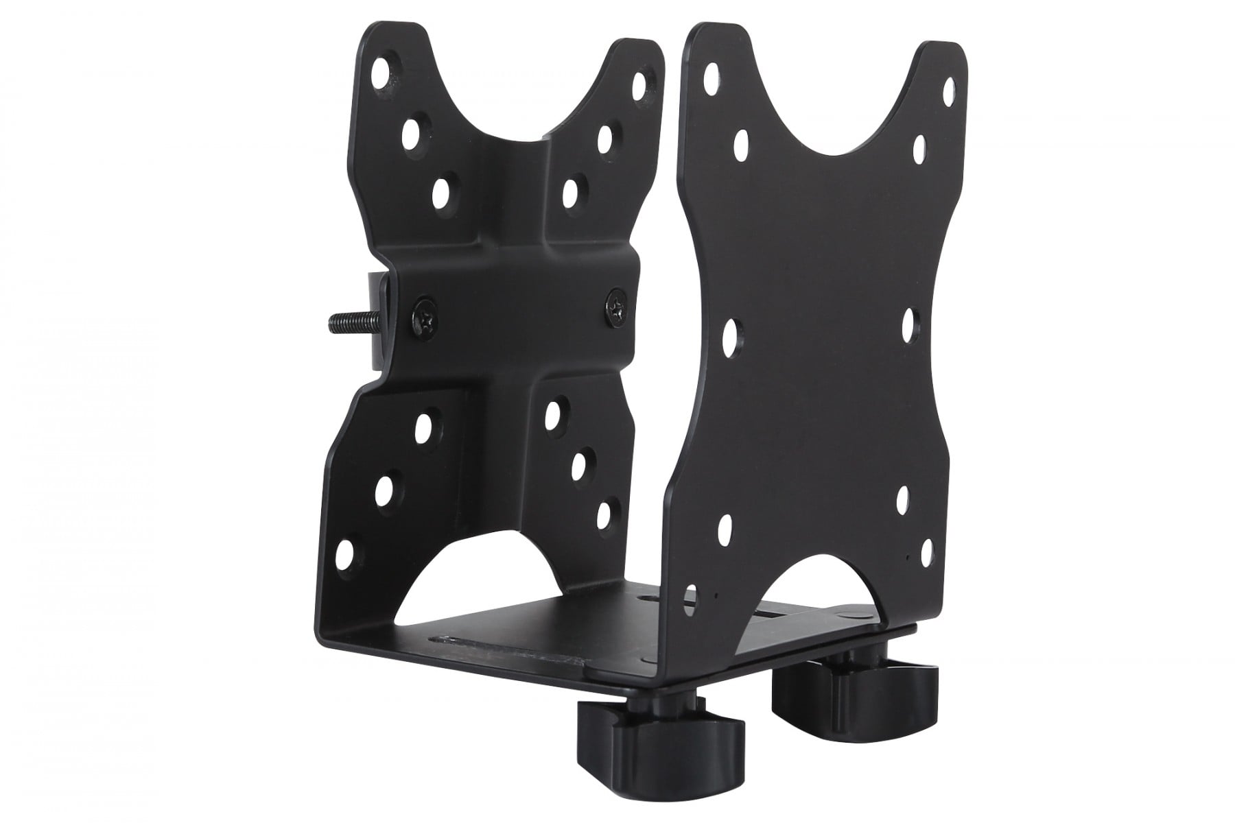 Multifunction Mini Desk PC Holder for table clamp or between VESA mount, VESA 75×75, 100×100