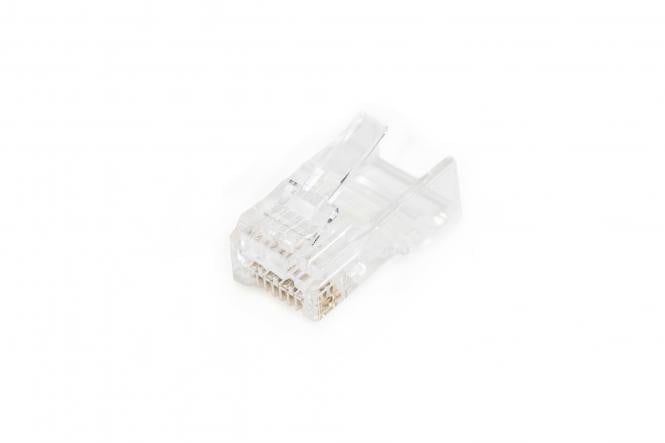 RJ45 Modular plug (8P8C) pass-through, CAT 6, unshielded, AWG 26-24, 100 pieces
