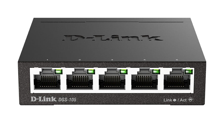 D-Link DGS-105 Unmanaged L2 Gigabit Ethernet (10/100/1000) (DGS-105/E)