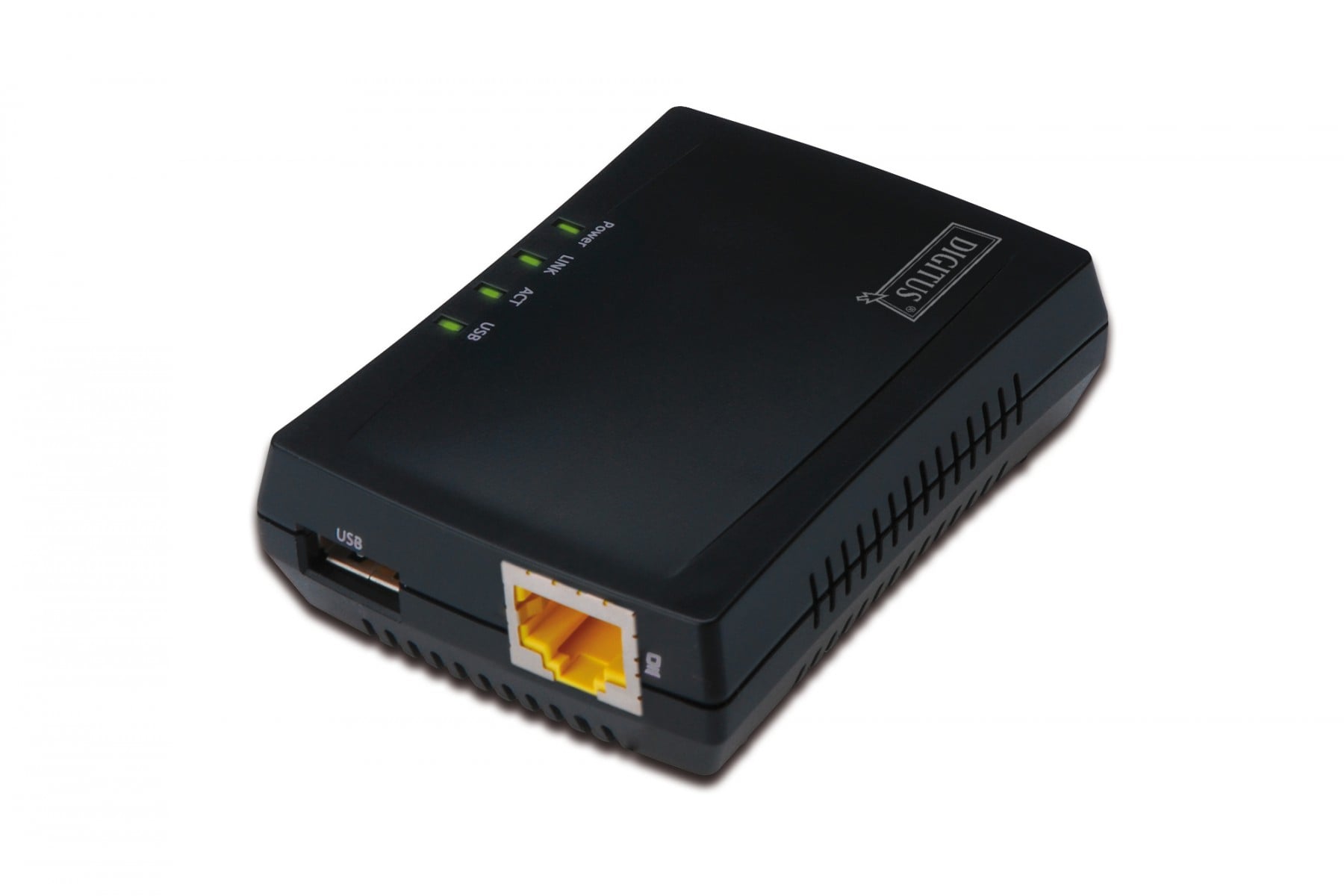 Multifunction USB Network Server, 1-port Network USB Hub, NAS, Print Server, USB 2.0, RJ45
