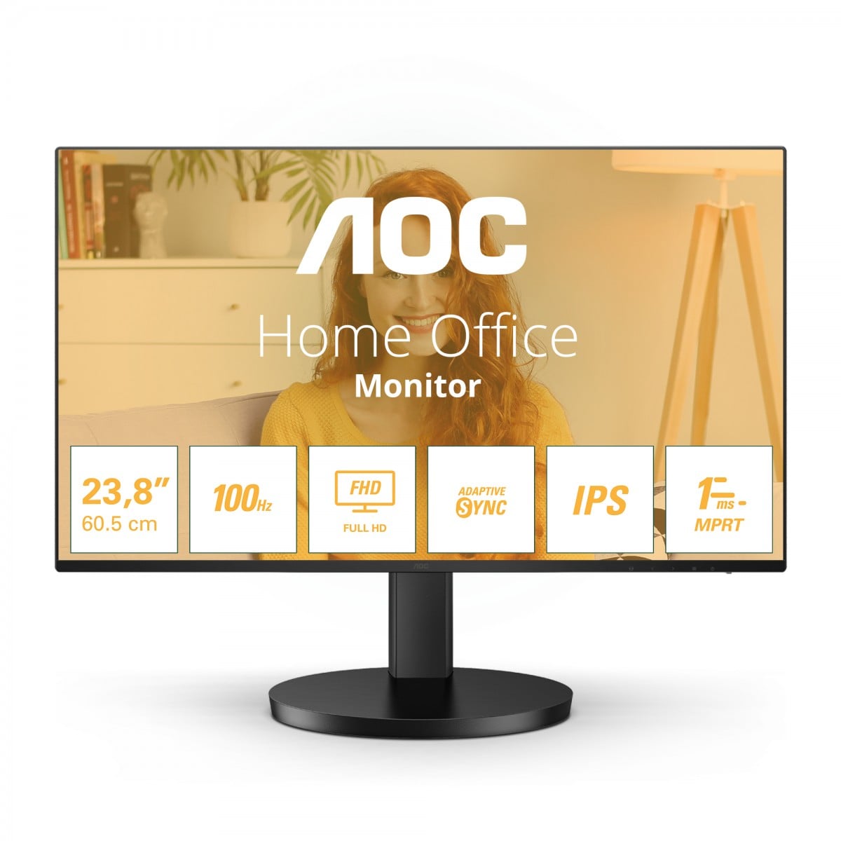 AOC 24B3HA2 24″ FHD IPS 100Hz Monitor with Adaptive Sync and 1ms Response Time