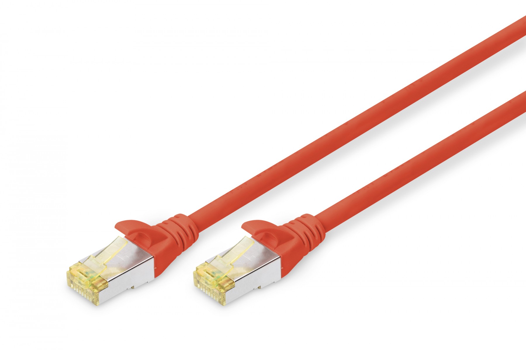 CAT 6A S-FTP patch cord, Cu, LSZH AWG 26/7, length 0.5 m, color red