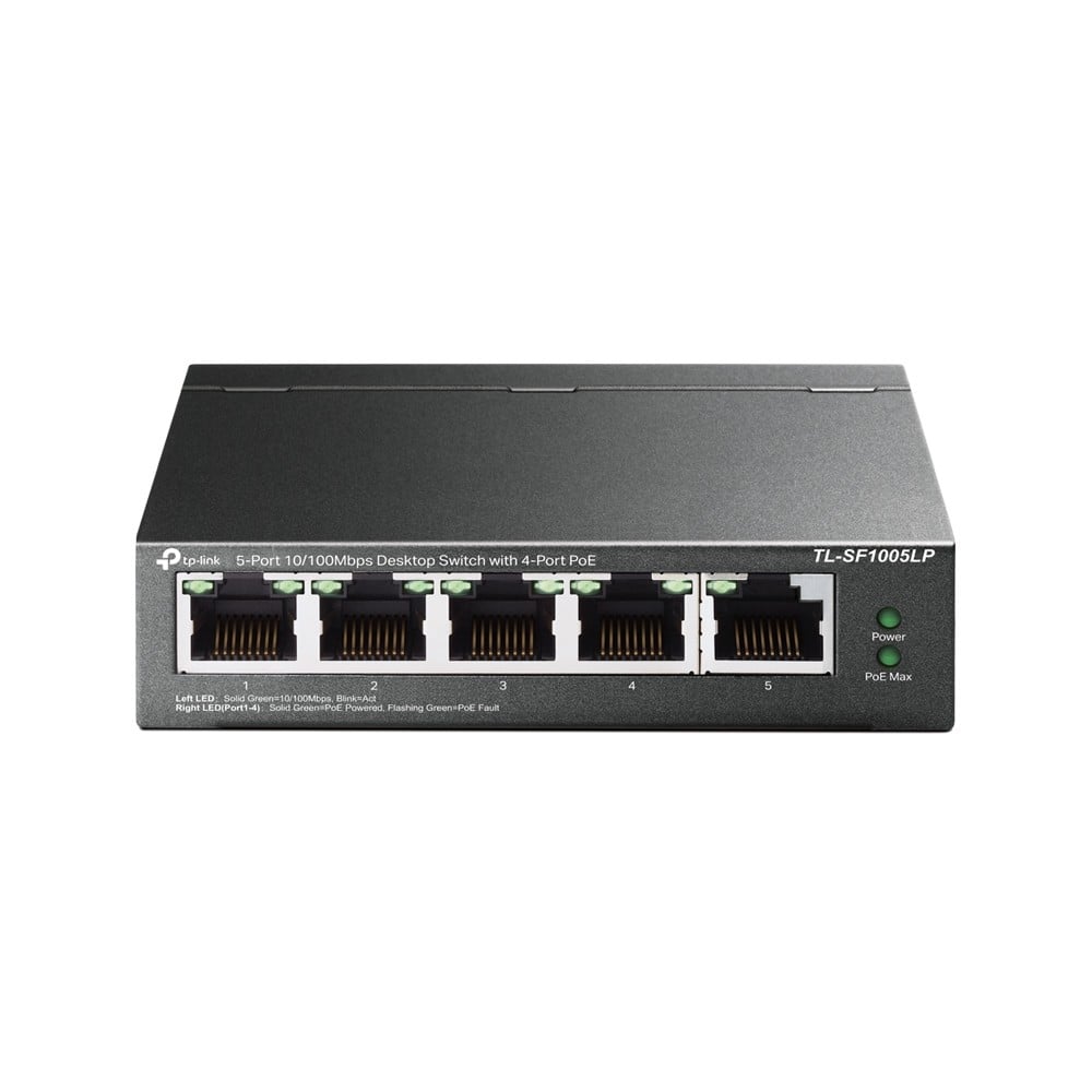 TP-Link TL-SF1005LP 5-Port 10/100 Mbps Desktop Switch with 4-Port PoE