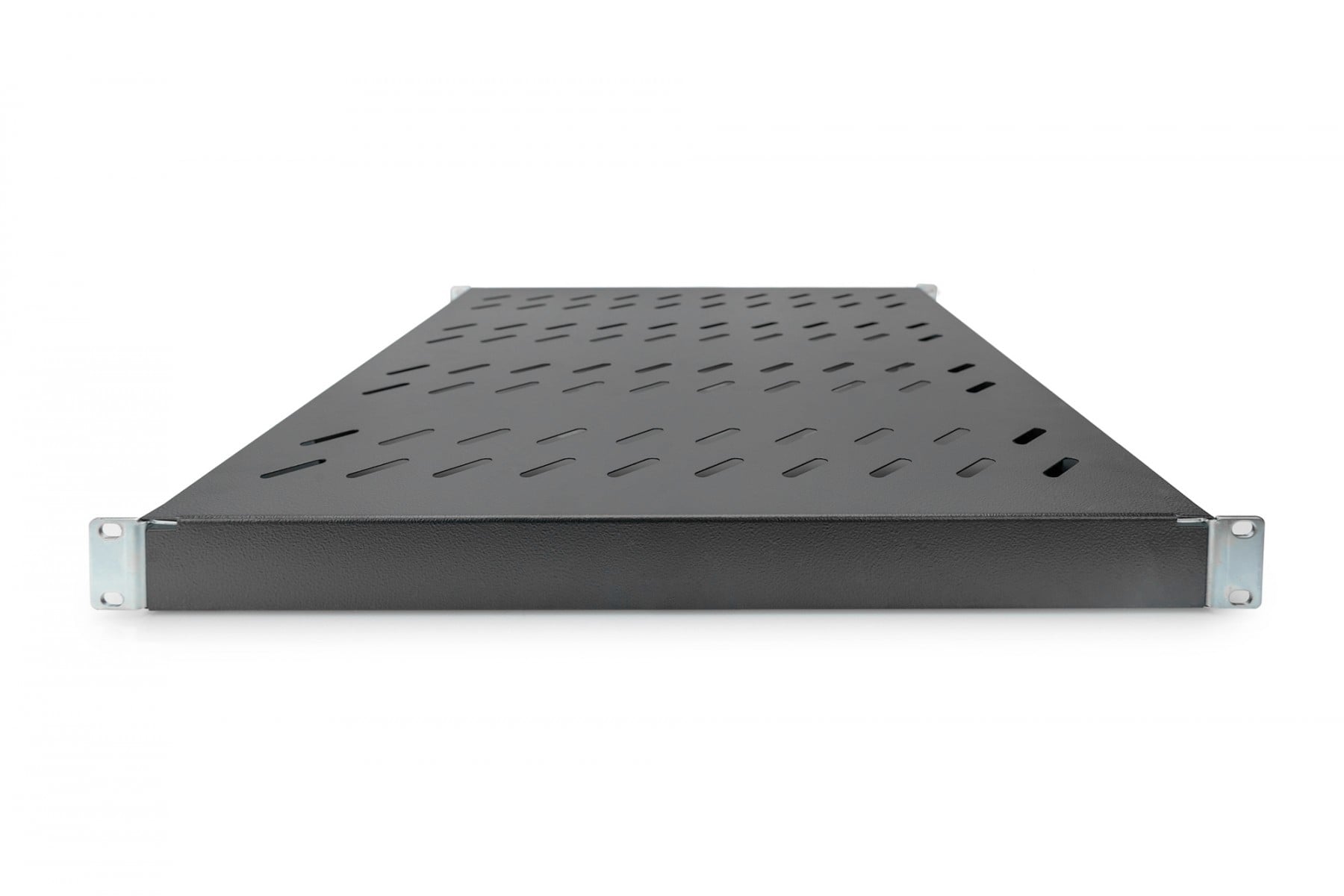 1U fixed shelf for 800 mm depth racks 44x483x500 mm, adjust. 500-700 mm depth, black (RAL 9005) - Slika 3