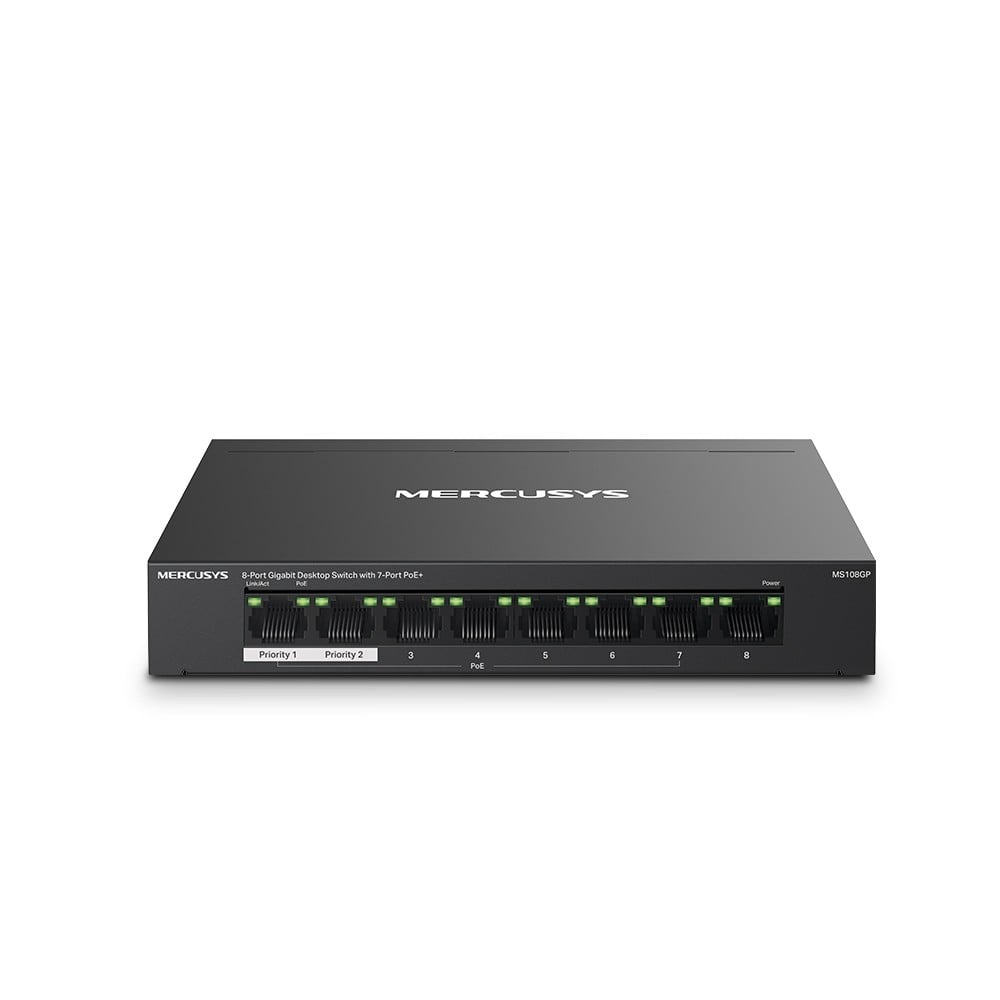 TP-Link MS108GP 8-Port Gigabit Desktop Switch with 7-Port PoE+