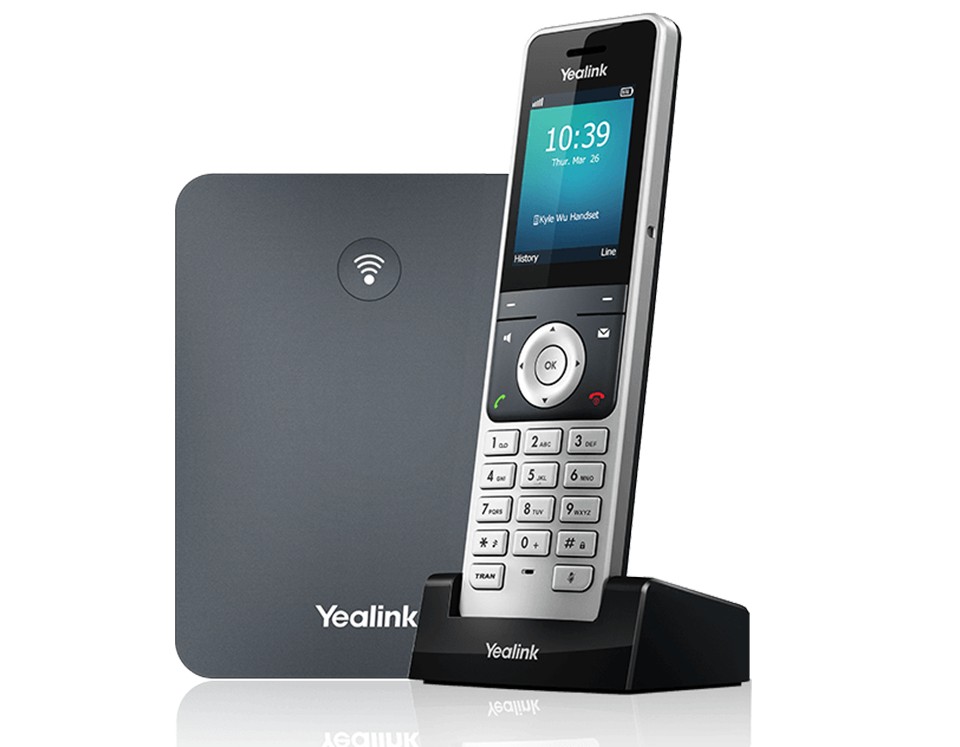 Yealink W76P Wireless IP Mobile Phone 20 Lines Grey 1000 Entries 24 Inch Display
