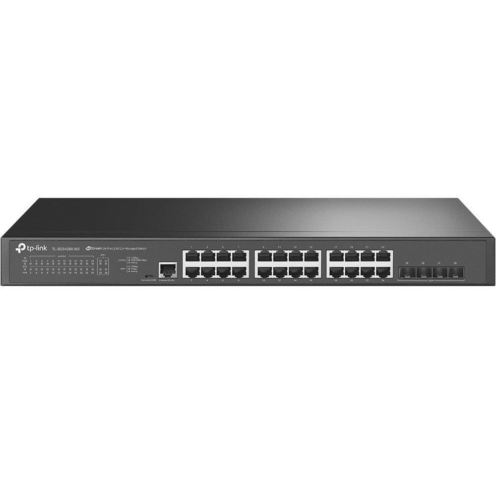 TP-Link TL-SG3428X-M2 JetStream™ 24-Port 2.5GBASE-T L2+ Managed Switch with 4 10GE SFP+ Slots