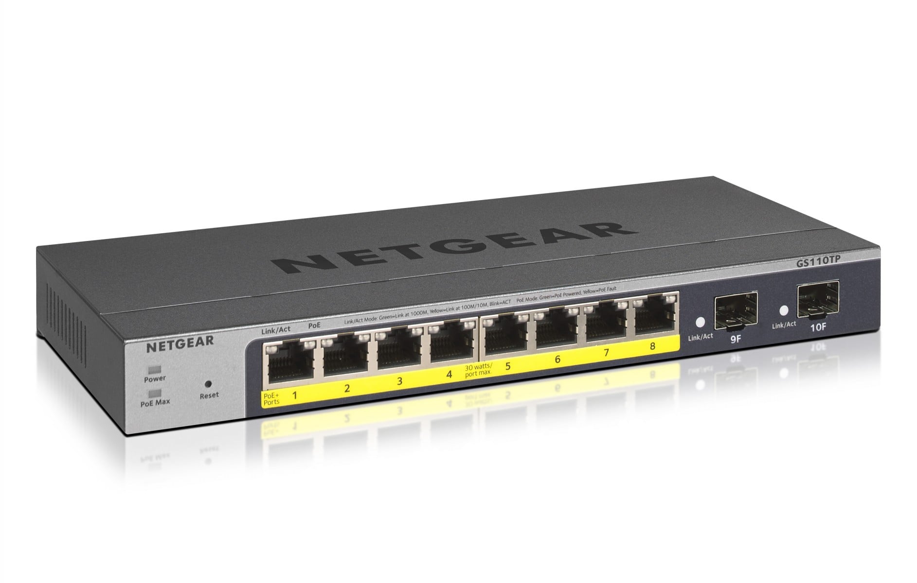 NETGEAR GS110TP-300EUS 8P GE POE SMART MANAGED PRO SWITCH