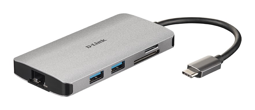 D-Link DUB-M810 notebook dock/port replicator Wired Thunderbolt 3 Silver