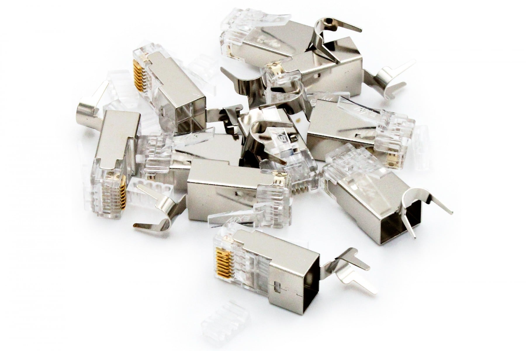 RJ45 Modular plug (8P8C) universal, CAT 6A, shielded, AWG 24-22, 10 pieces