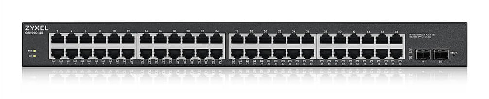 Zyxel GS1900-48HP v2, 48-port GbE L2 Smart Switch, 170 Watt rackmount