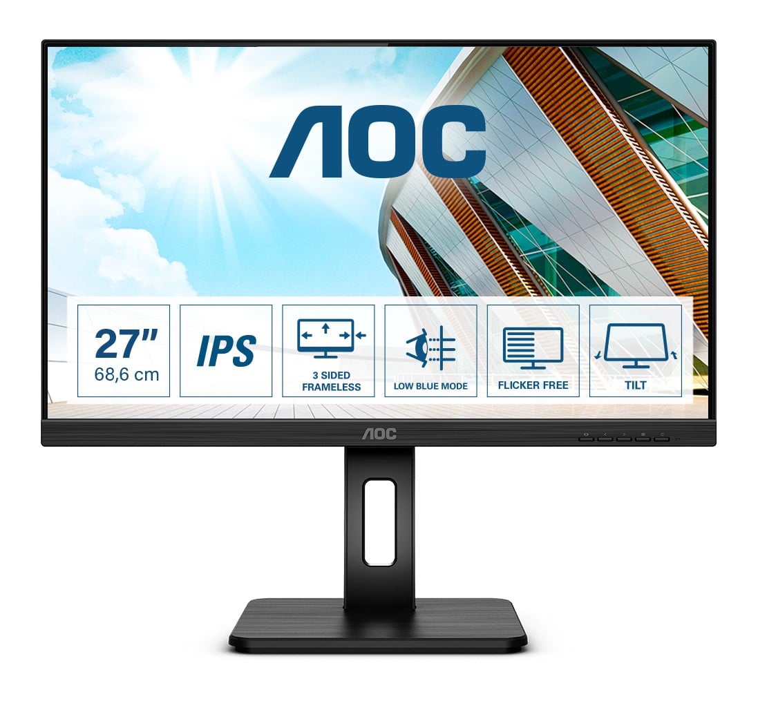 AOC P2 27P2Q LED display 68.6 cm (27″) 1920 x 1080 pixels Full HD Black